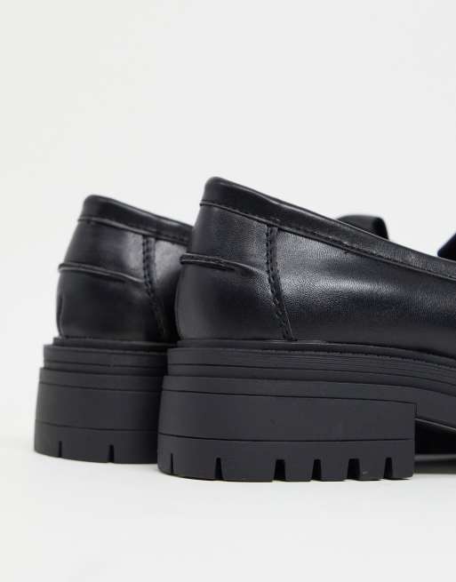 ASOS DESIGN - Melon - Loafers met dikke zool in zwart, 3 van 4