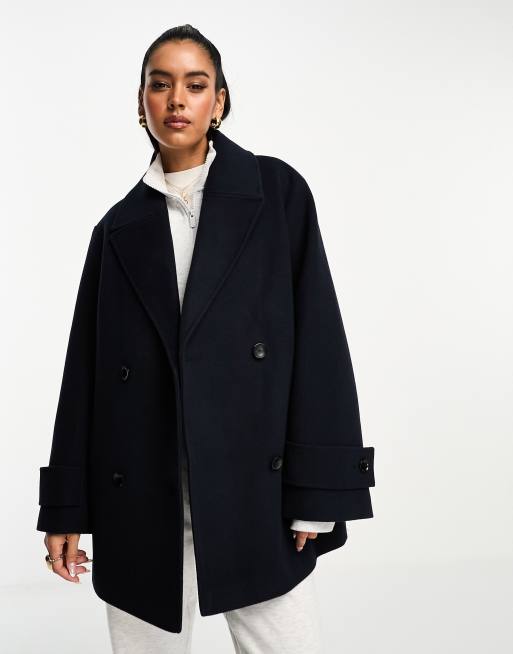 OVERCOAT Melton Notch Coat NAVY 1ネイビー - チェスターコート