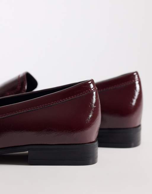 ASOS DESIGN - Melva - Bordeaux enkle loafers med rund tå, 4 af 4
