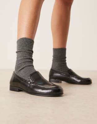  Melva clean round toe loafers 