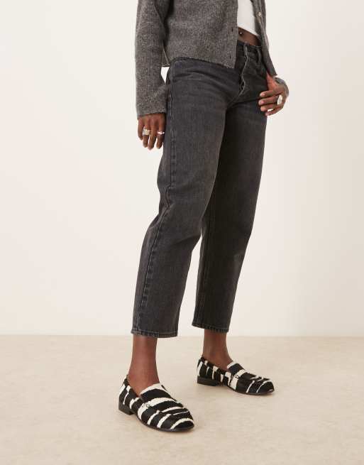 ASOS DESIGN - Melva - Mocassini premium con punta arrotondata in vera pelle con stampa zebrata, 2 di 4