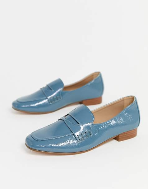 ASOS DESIGN – Membership – Flache Loafer in Blau