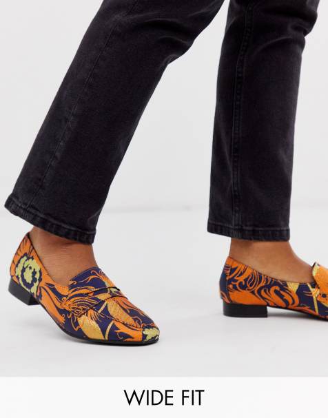 ASOS DESIGN - Membership - Mocassins plats pointure large à motif jacquard