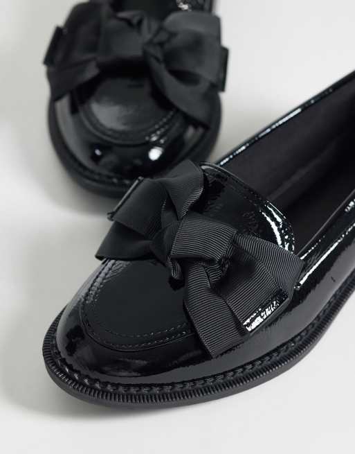 ASOS DESIGN - Memphis - Platte schoenen met strikdetail in zwart, 2 van 4