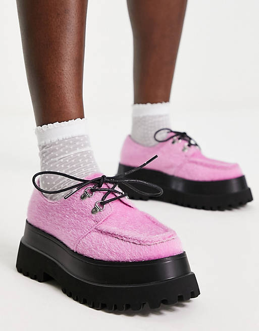 Slipperpantoffels Met Dikke Zool in het Roze ASOS Zena Dames Schoenen voor voor Platte schoenen voor Pantoffels 