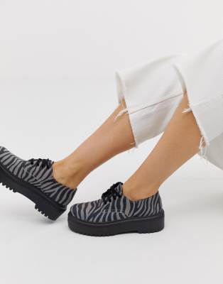 asos design menace chunky flat shoes