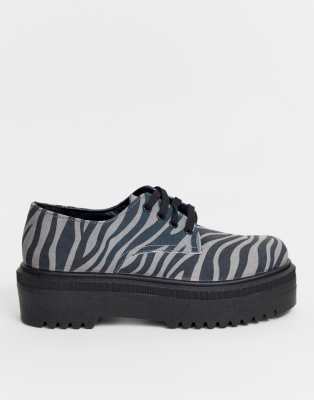 asos design menace chunky flat shoes