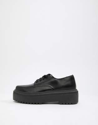 asos design menace chunky flat shoes