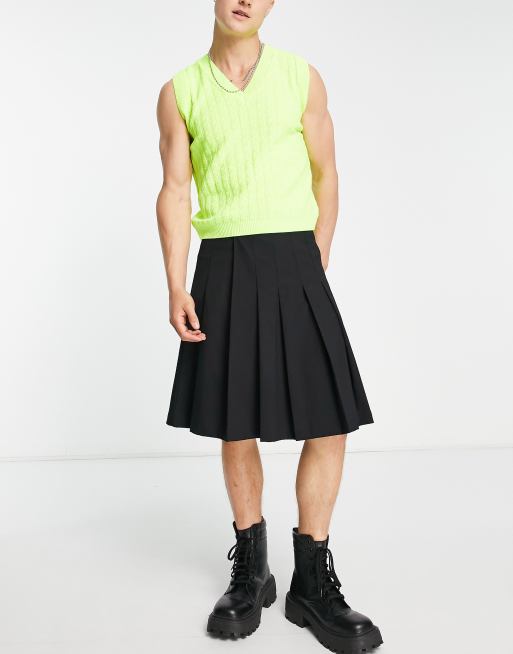 Black overall skirt mens sale