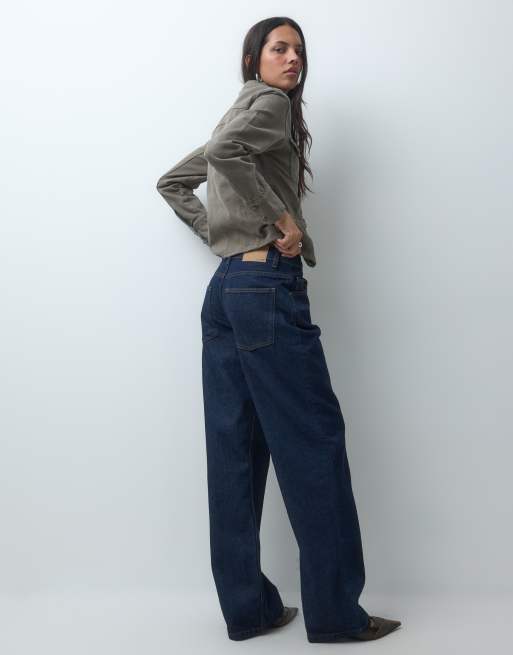 ASOS DESIGN mensy slack jeans in denim grezzo indaco, 5 di 5