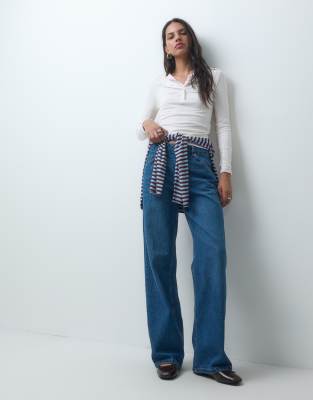 Asos Design Mensy Slack Jeans In Blue