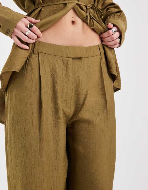 ASOS DESIGN mensy trousers co-ord in olive , 3 of 4