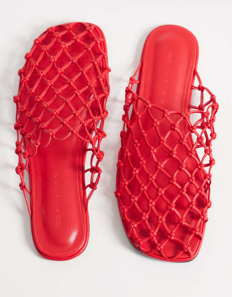 ASOS DESIGN – Mercy – Flache, geflochtene Mules in Blau - view 1