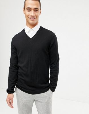 plain black sweater