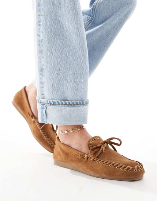 ASOS DESIGN – Merit – Bootsschuhe aus hellbraunem Leder | ASOS