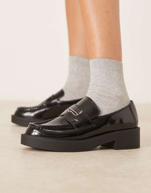 ASOS DESIGN - Merit - Mocassini neri con suola spessa, 2 di 4