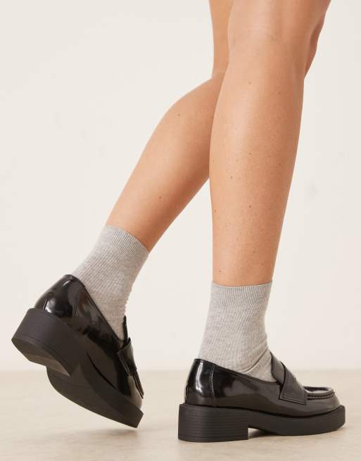 ASOS DESIGN – Merit – Svarta, grova loafers, 4 av 4