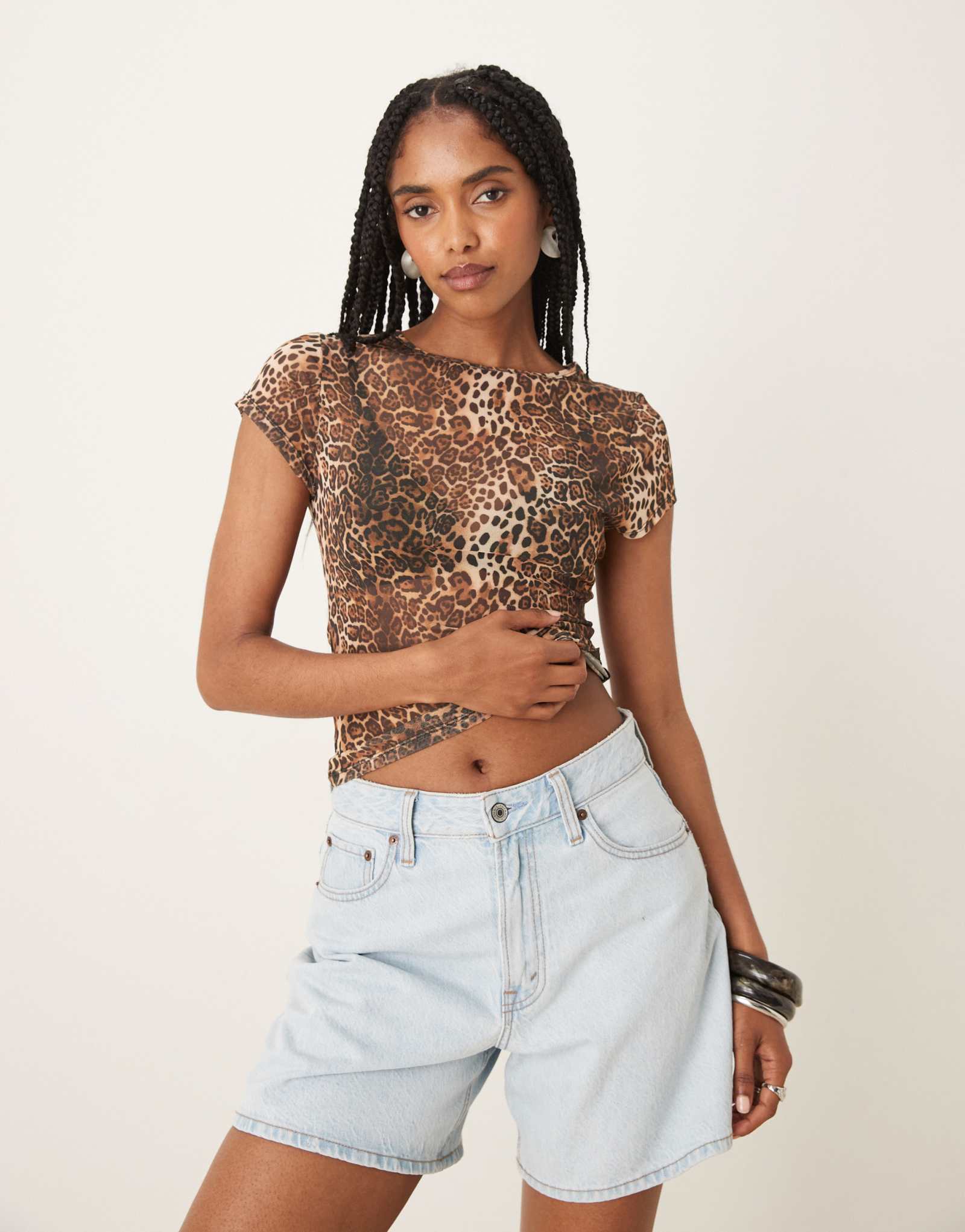 Детская футболка ASOS DESIGN из сетчатого материала с животным принтом