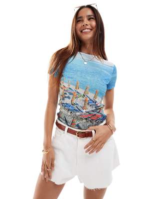 Sheer Mesh Layered Baby Tee
