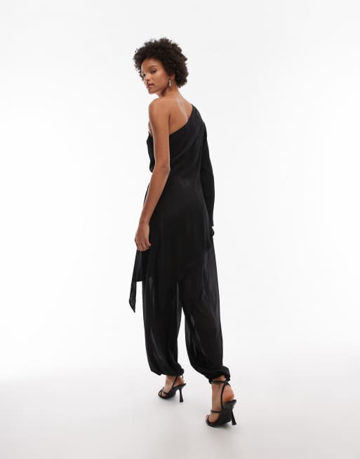 ASOS DESIGN mesh balloon pants in black, 2 of 5