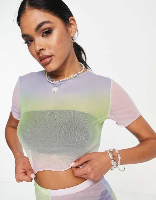 Asos mesh store crop top