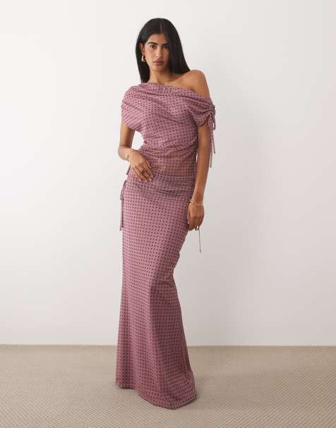 ASOS DESIGN - Mesh co-ord set met stippenprint - view 1