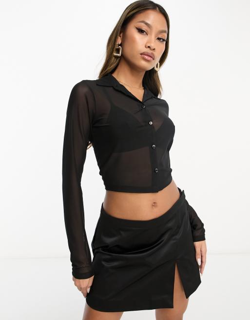 Sheer Mesh Black Shirt – Baesic World