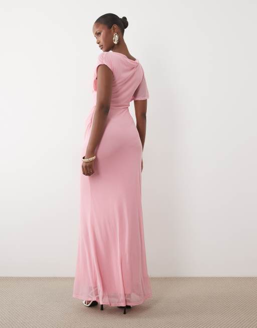asos pink sheer dress ASOS Design - Maxi Dress - Women - Polyester - S