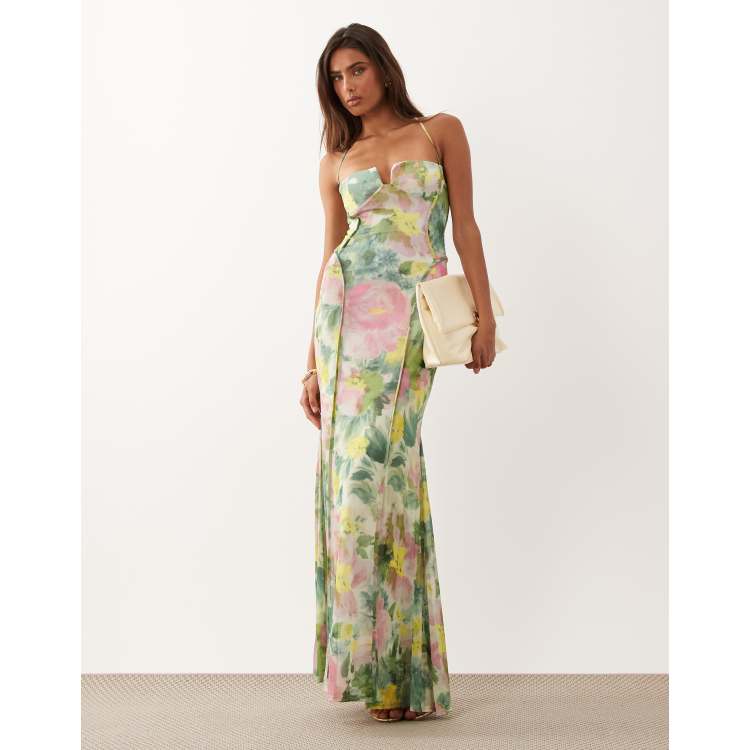 green fit and flare mini dress PRETTYGARDEN Maxi Dresses for Women Summer Elegant Floral Off Shoulder main image 0