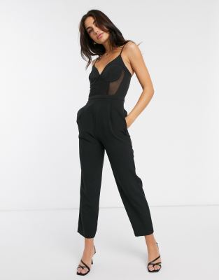 Plunge lace cheap bodice insert jumpsuit