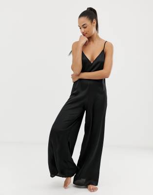 mesh insert jumpsuit