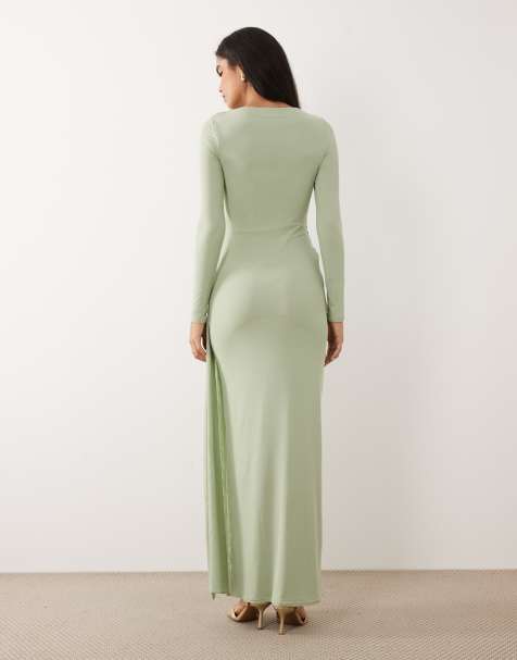 green emerald velvet dress Rent Asos Design Cotton Structured Prom Mini Dress With Corset Detail In  Light Green