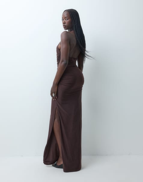 asos bodycon maxi dress Dresses & Gowns | Long Sleeve Bodycon Maxis Women's Formal & Black Features:Built-In Shorts it ensures a snug Size:XXL/18 - (UK 18/US 14/EU 46)