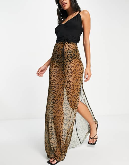 Mesh cheetah clearance skirt