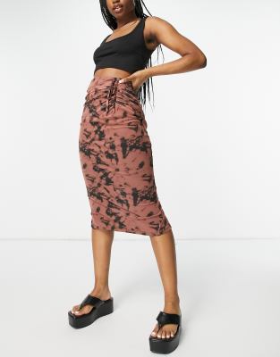 asos tie dye skirt