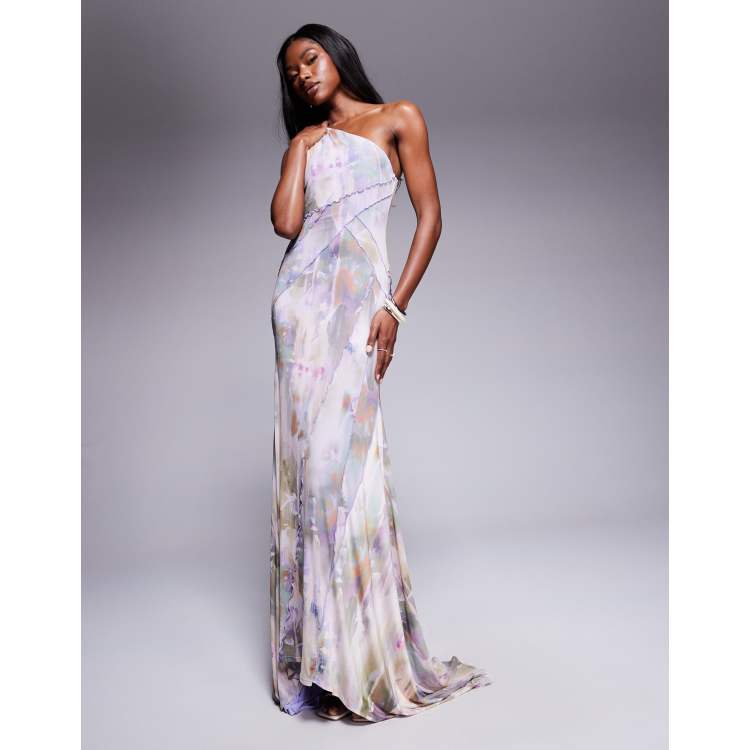 ワンピース Floral Cut-Out Long Dress-french lilac/M ワンピース