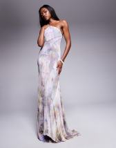 ASOS DESIGN racer strappy maxi dress with draped skirt in terracotta 