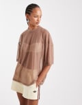 [ASOS DESIGN] ASOS DESIGN mesh oversized longline t shirt in stone-Neutral XS Stone
