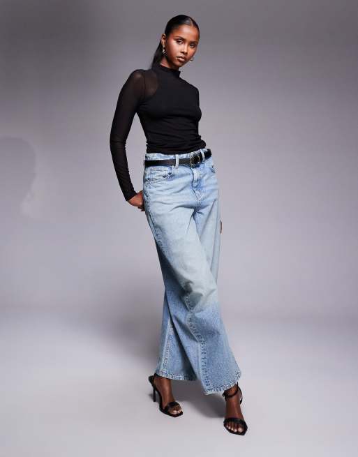 ASOS DESIGN - Mesh racertop met lange mouwen in zwart, 4 van 4