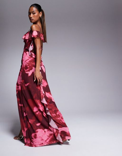 Bardot pink maxi dress best sale