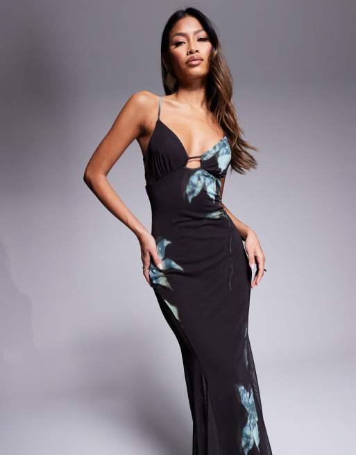 トップス Organdy tiered cami dress (Navy flower) CurveWow Tiered
