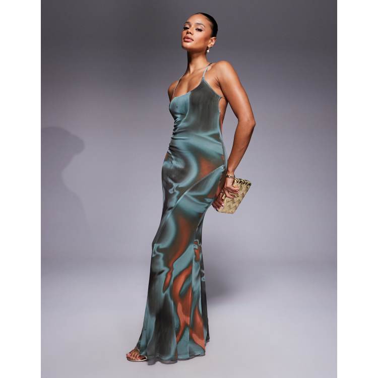 knee length dresses for ladies Anisa Scoop Neck Maxi Dress - Stripe main image 0