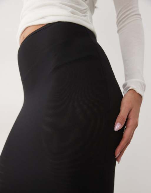 ASOS DESIGN mesh sheer midi skirt in black, 4 of 5