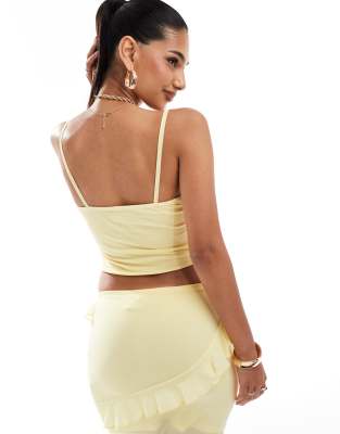 yellow crop top asos