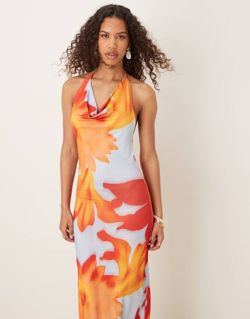slim fit dress slacks Hibiscus Holiday Halter Neck Dress – Miss Patina
