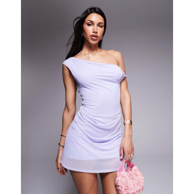 open lace back dress Lilac Purple Floral-Print Long Prom Dress A1135 Lilac / 2 main image 1