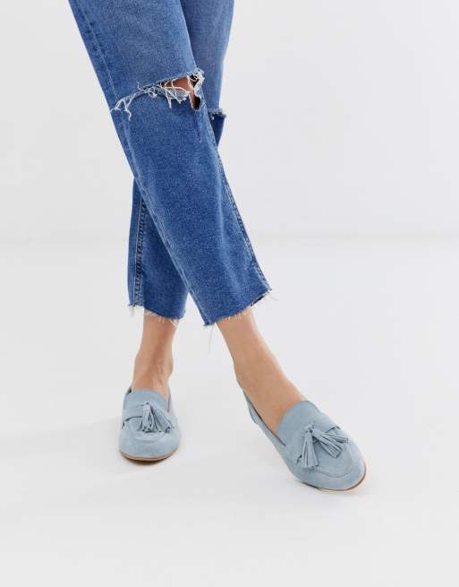 Asos Design Message Suede Tassel Loafers Asos 8027