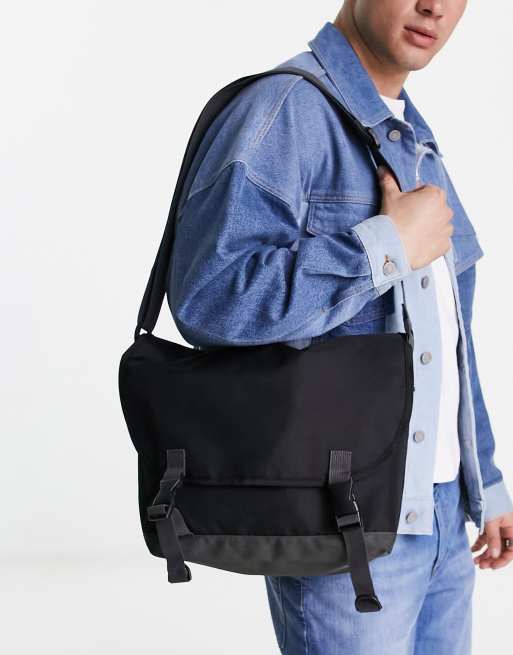 ASOS DESIGN - Messengertas in zwart