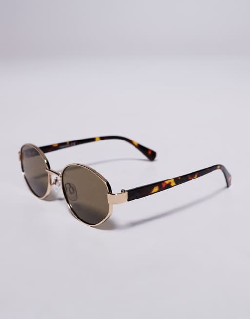 Designer sunglasses with gold arms on sale