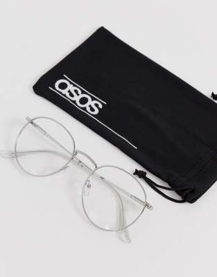 white clear lens glasses